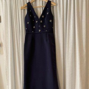 Navy Amsale Gown--Gorgeous